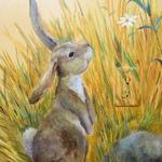 This bunny surveys the scene of the Arbor Mural. Private home.
©2006 Kristen Muench
photo by KM