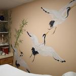 Bamboo & Cranes acupuncture room in the Advanced Chiropractic Clinic in Parker, CO
each wall 9'h x 8'w
©2010 Kristen Muench